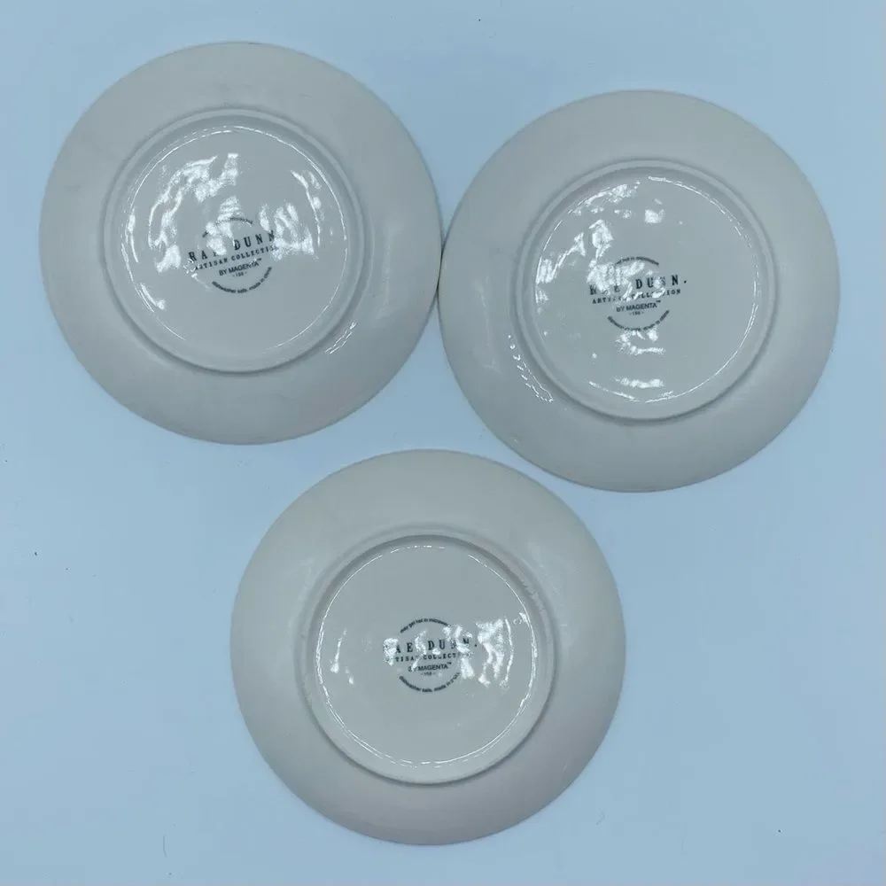 Set of 3 Rae Dunn Christmas Holiday Snack Plates Wish Merry